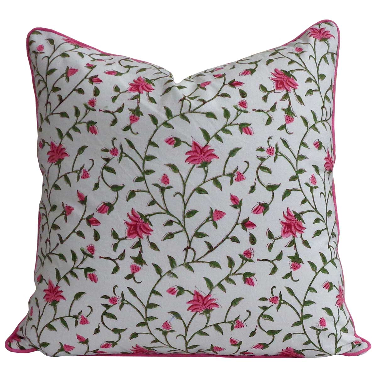 Piping Cushion Cover 50x50 cms Floral Bale Pink 104846