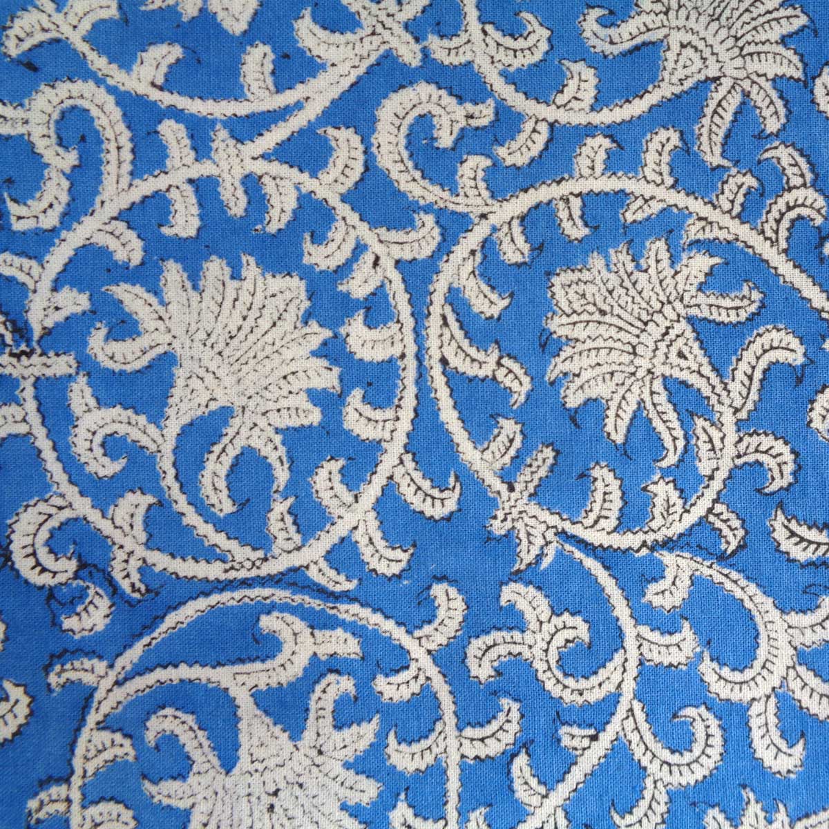 Hand Block Printed Cotton Napkin 45x45 cms Set of 4 Napkins Floral Blue 701945