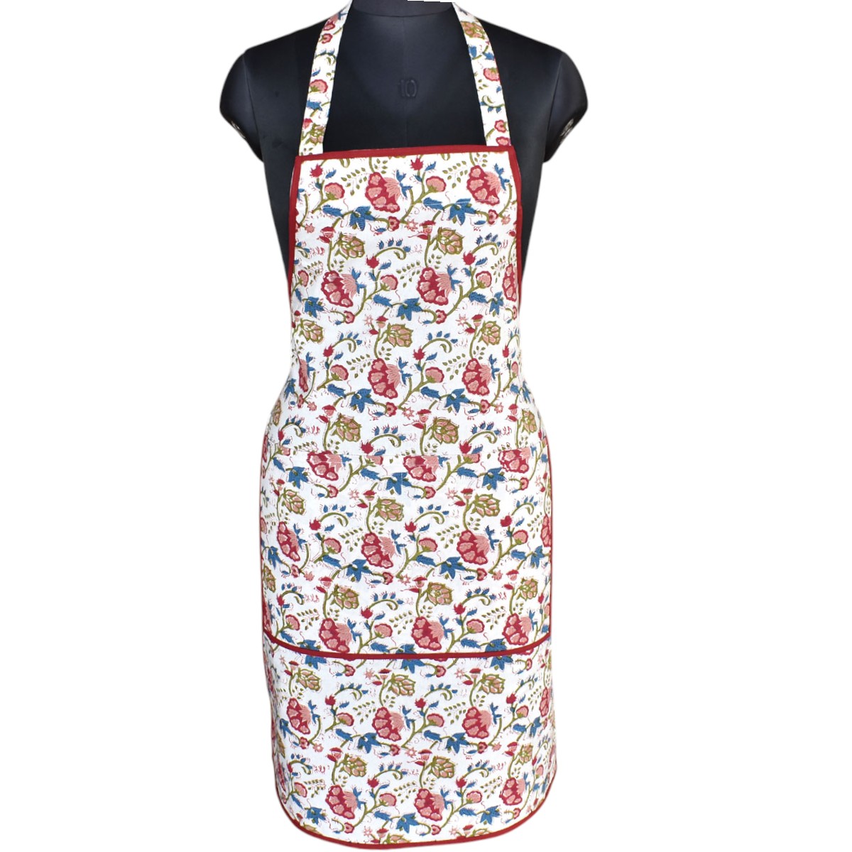 Indian Block-Printed 100 Cotton Apron Genda Bale 204998