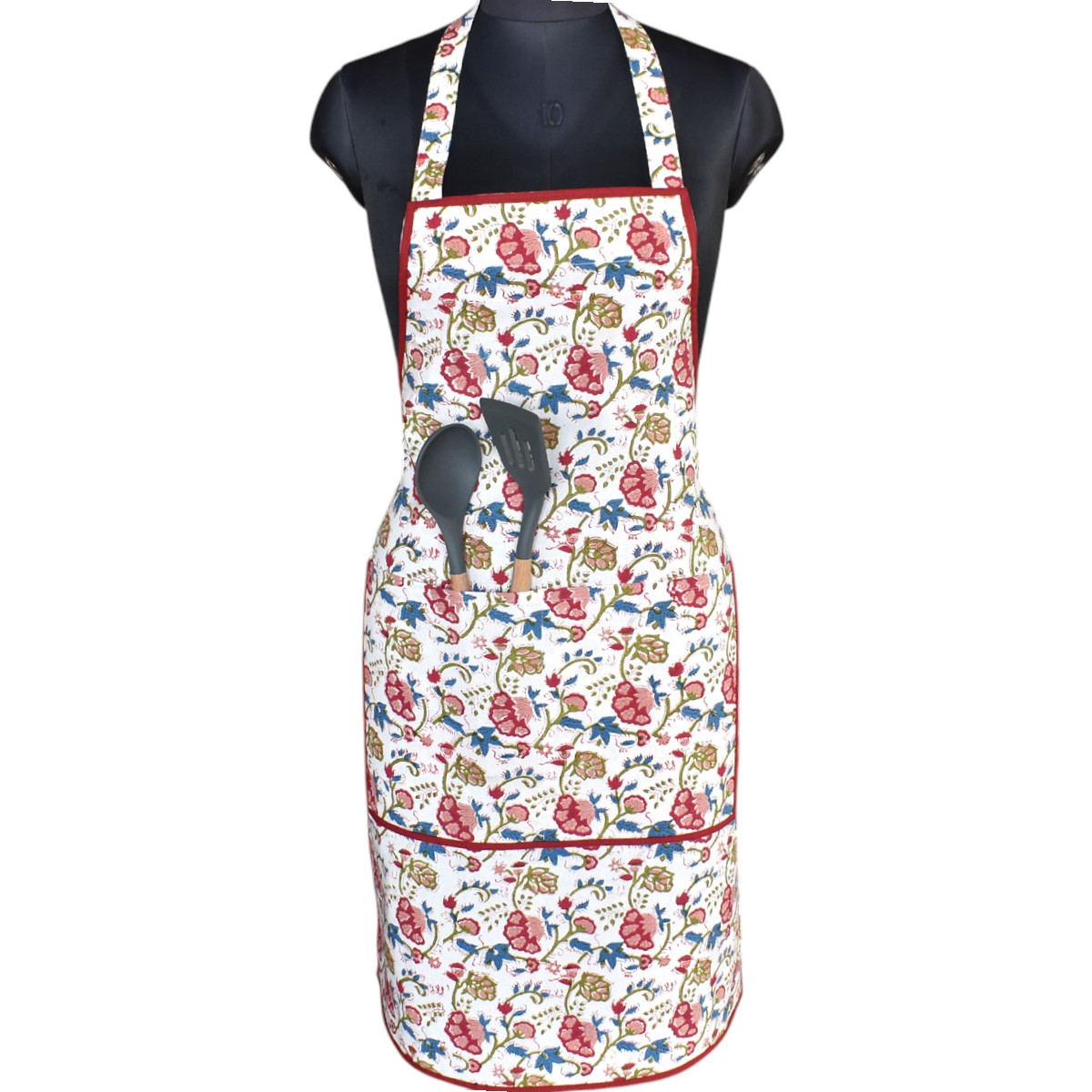 Indian Block-Printed 100 Cotton Apron Genda Bale 204998