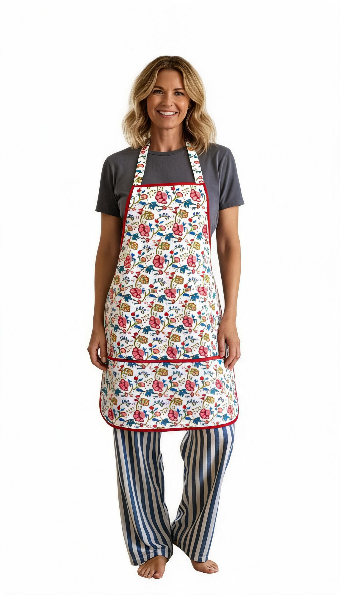 Indian Block-Printed 100 Cotton Apron Genda Bale 204998