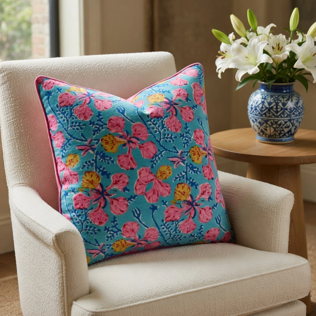 Piping Cushion Cover 50x50 cms Gulmohar Gud 206278