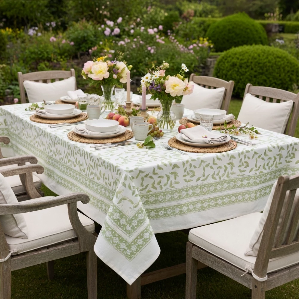 Image of 12 Seater Tablecloth – 180x340 cms | Harmony Green Fill 260418
