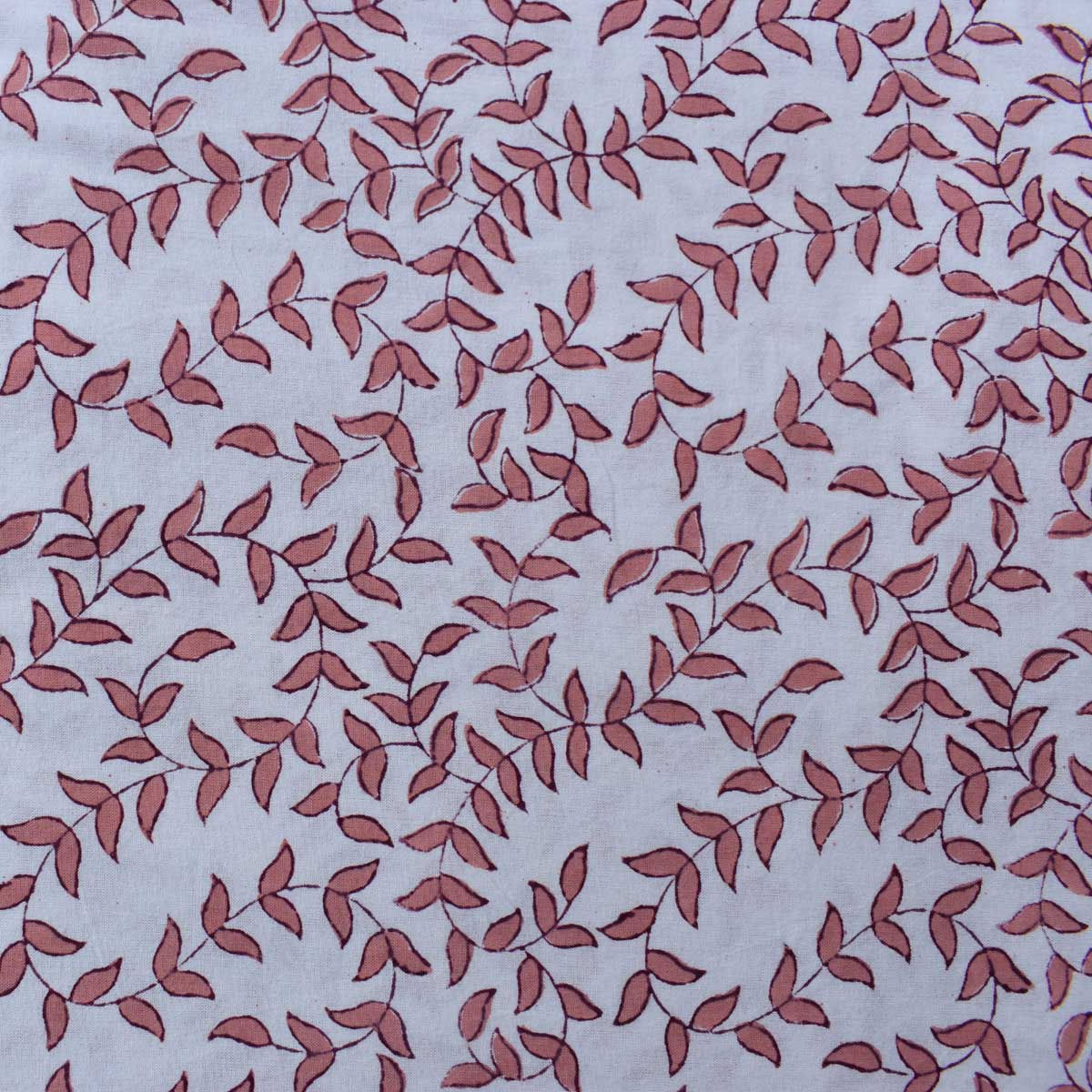 Hand Block Printed on 100 Cotton 5 Yard Fabric SANGANER Harmony Peach Open 260414