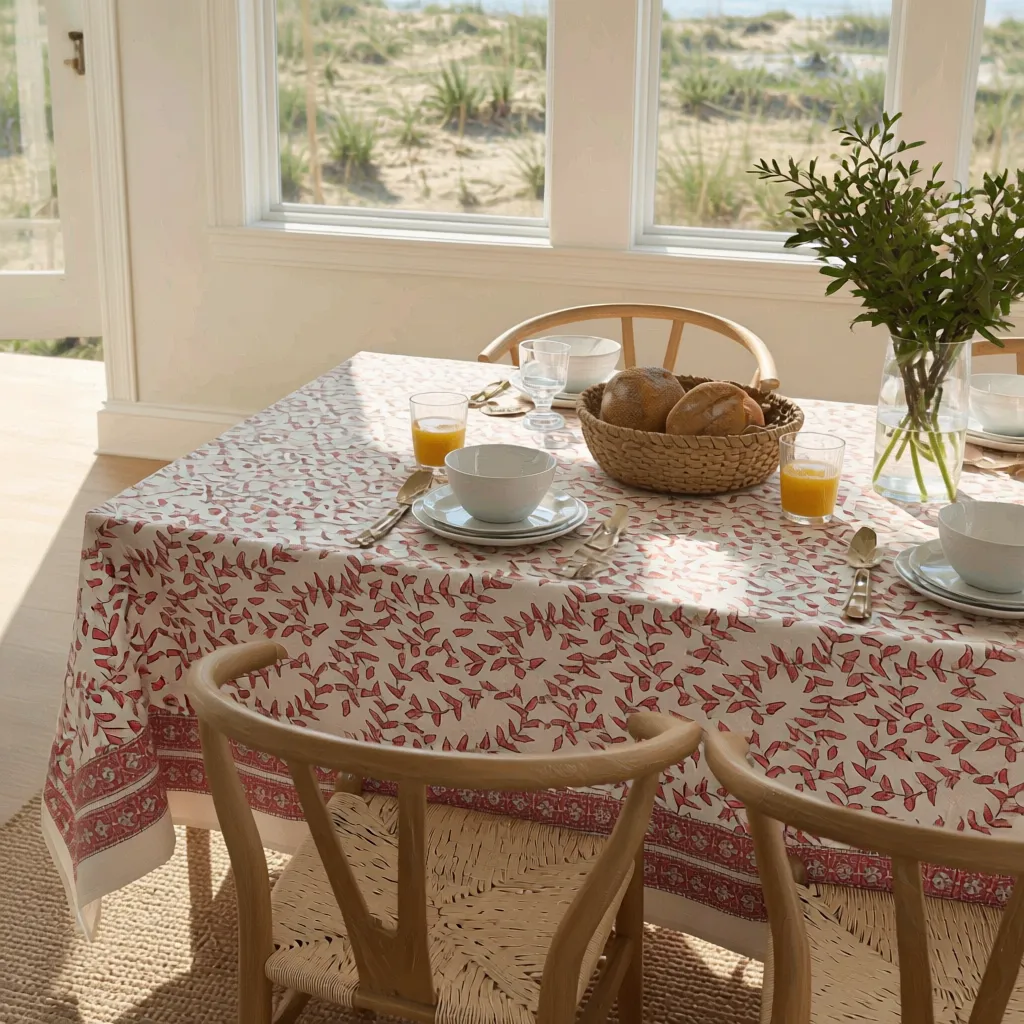 10 Seater Tablecloth 180x270 cms Harmony Peach Open 260414