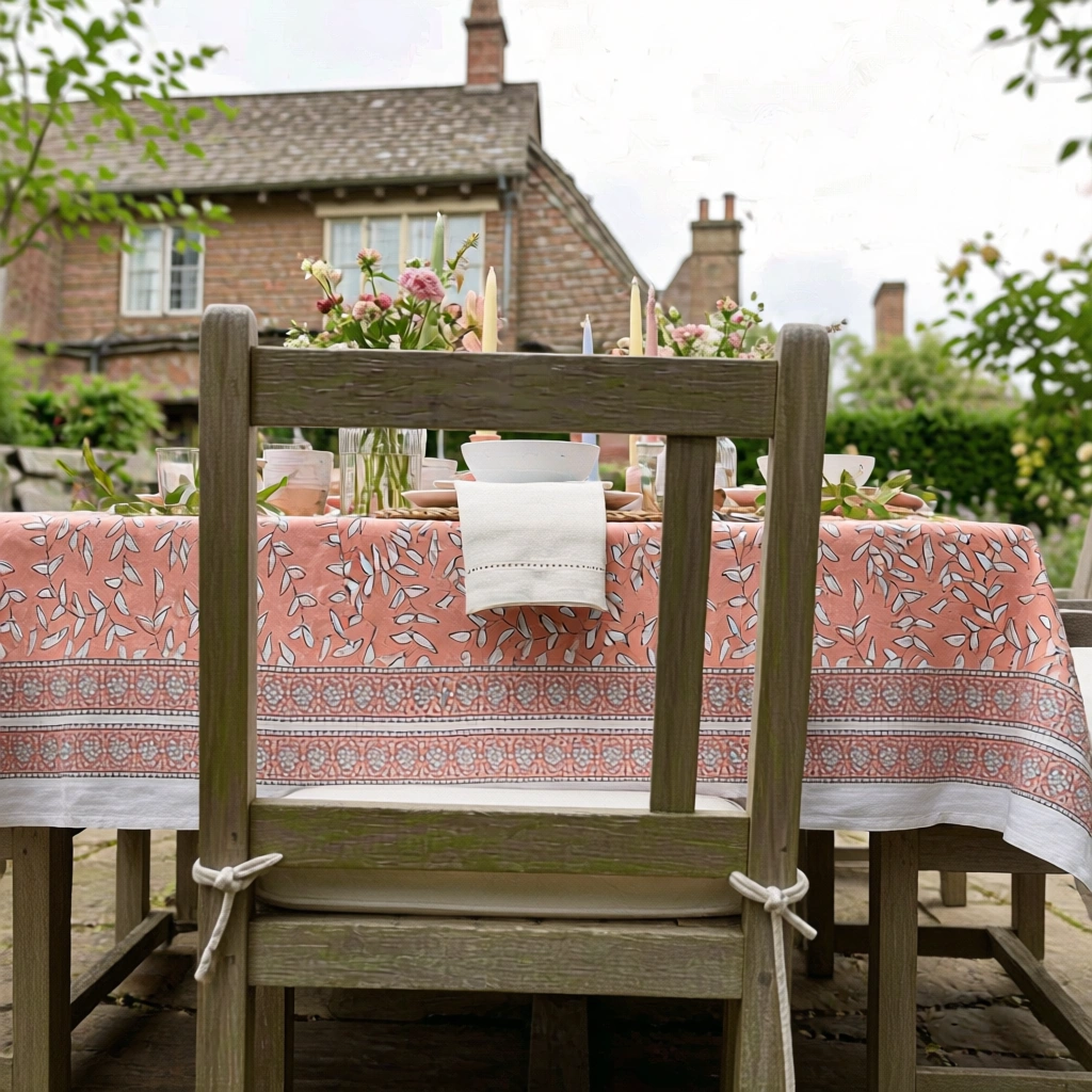 10 Seater Tablecloth 180x270 cms Harmony Peach Fill 260415