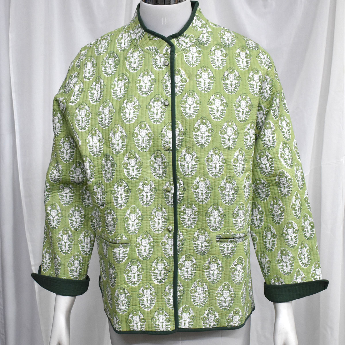 Quilted Jacket Size Short Length  Boota Celadon Green Gud 100673