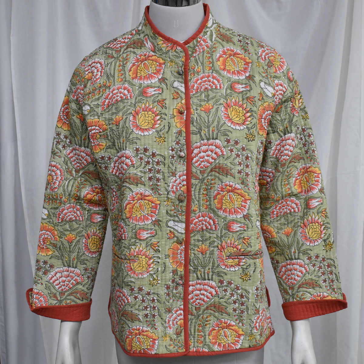 Quilted Jacket Size Short Length Reshma Sea Green Gud 100663