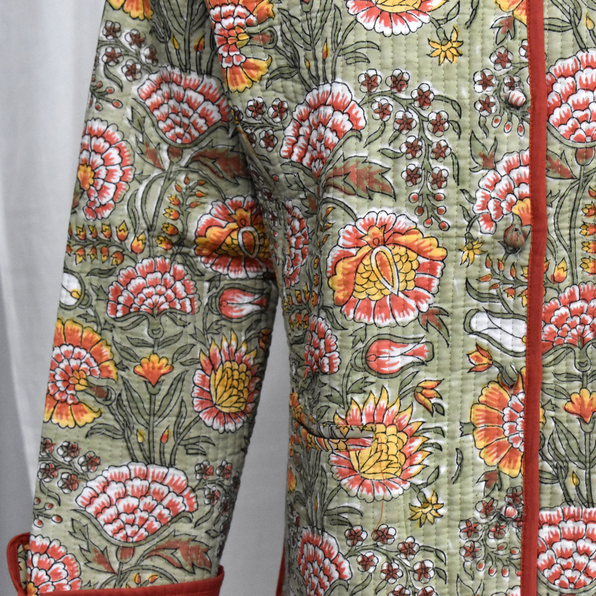 Quilted Jacket Size Short Length Reshma Sea Green Gud 100663