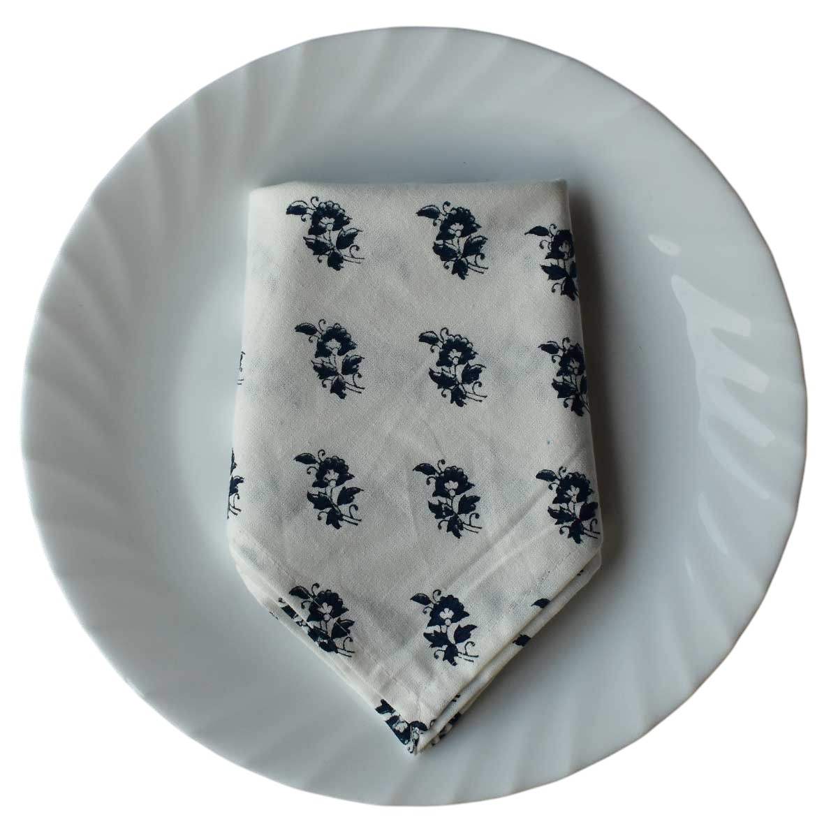 Hand Block Printed Cotton Napkin 45x45 cms Set of 4 Napkins  Kalyan Kali 202221