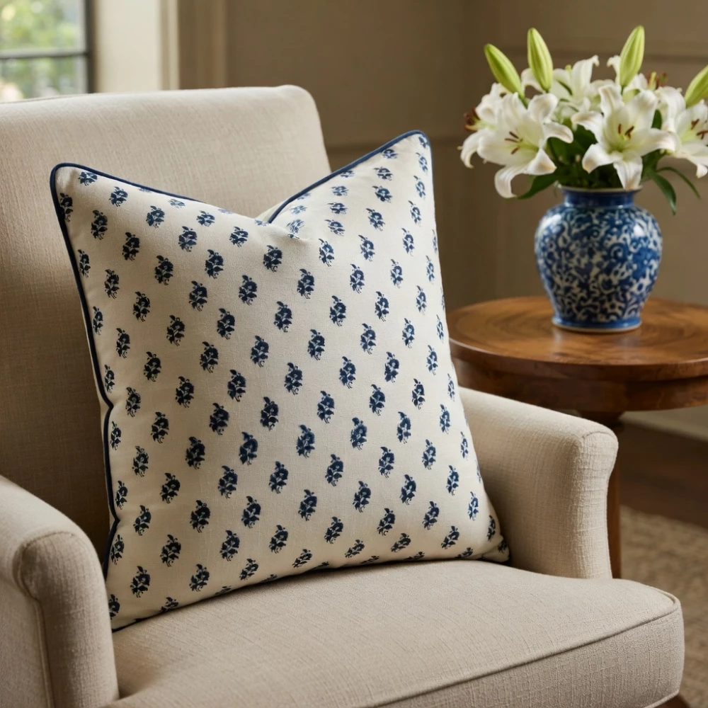 Image of Piping Cushion Cover 50x50 cms | Kalyan Kali 202221