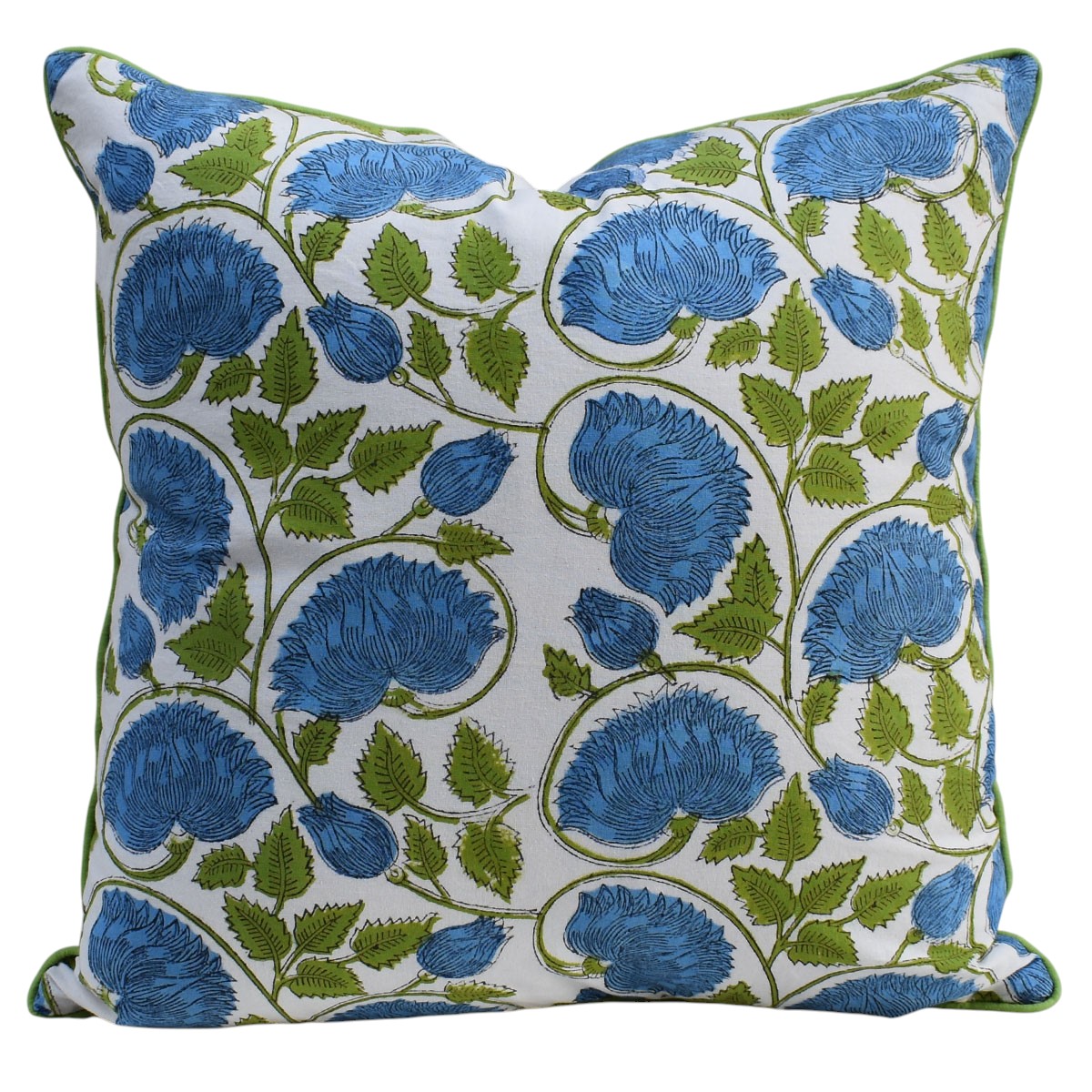 Piping Cushion Cover 50x50 cms Kamal Aqua Open 106099