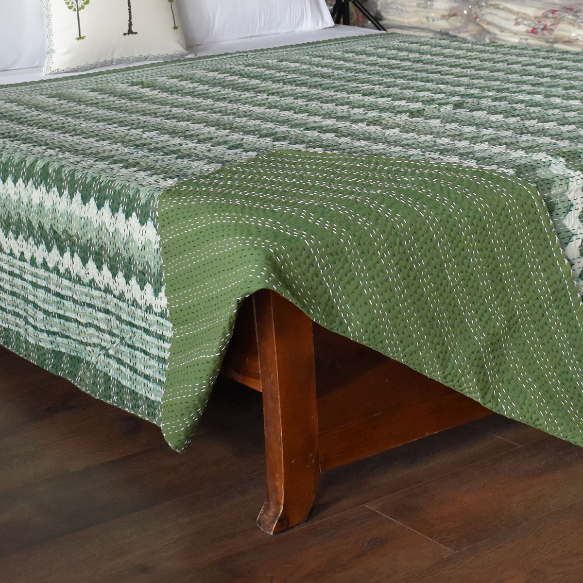 Hand Block Printed Cotton Kantha Queen Size 202544