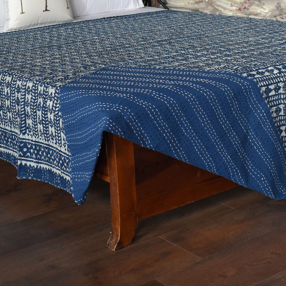 Hand Block Printed Cotton Kantha Queen Size 202547