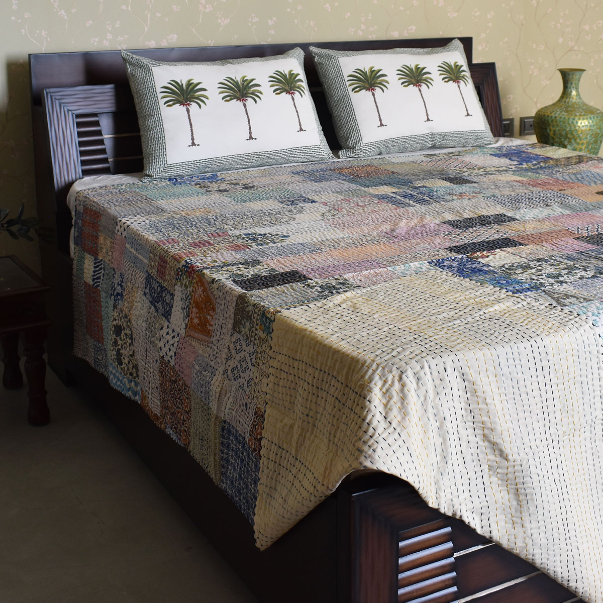 Hand Quilted Kantha Quilt  Artisan-Made Elegance by Roopantaran  251111