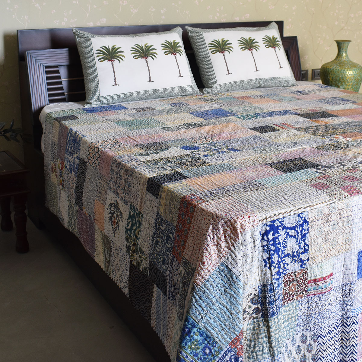 Hand Quilted Kantha Quilt Artisan-Made Elegance by Roopantaran 251113