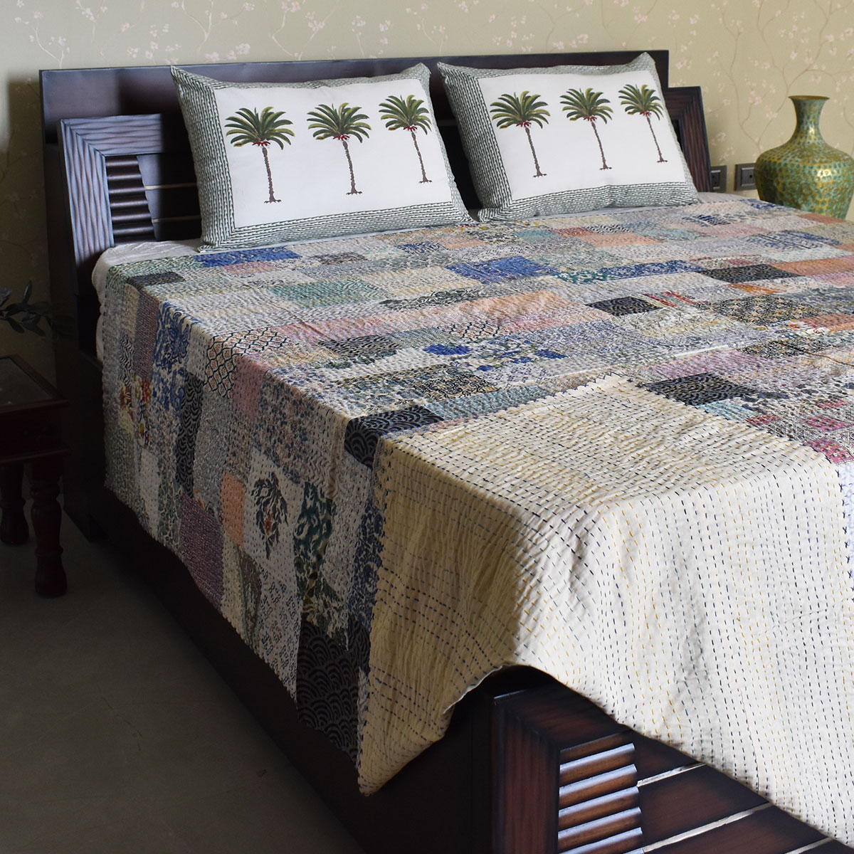 Hand Quilted Kantha Quilt  Artisan-Made Elegance by Roopantaran  251113