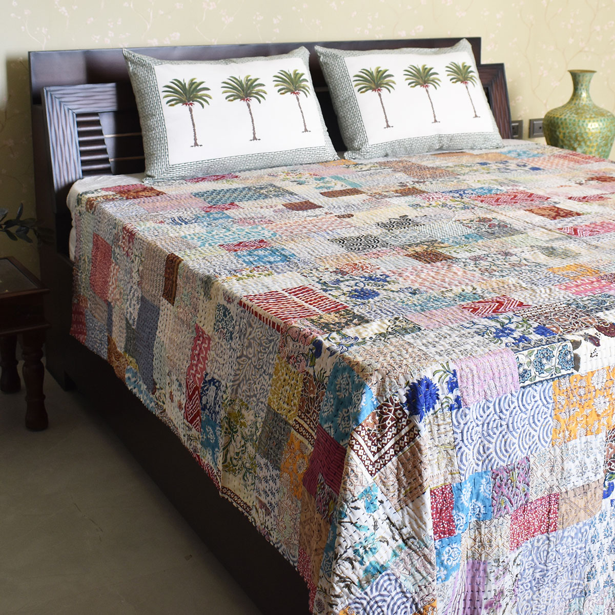 Hand Quilted Kantha Quilt Artisan-Made Elegance by Roopantaran 251115