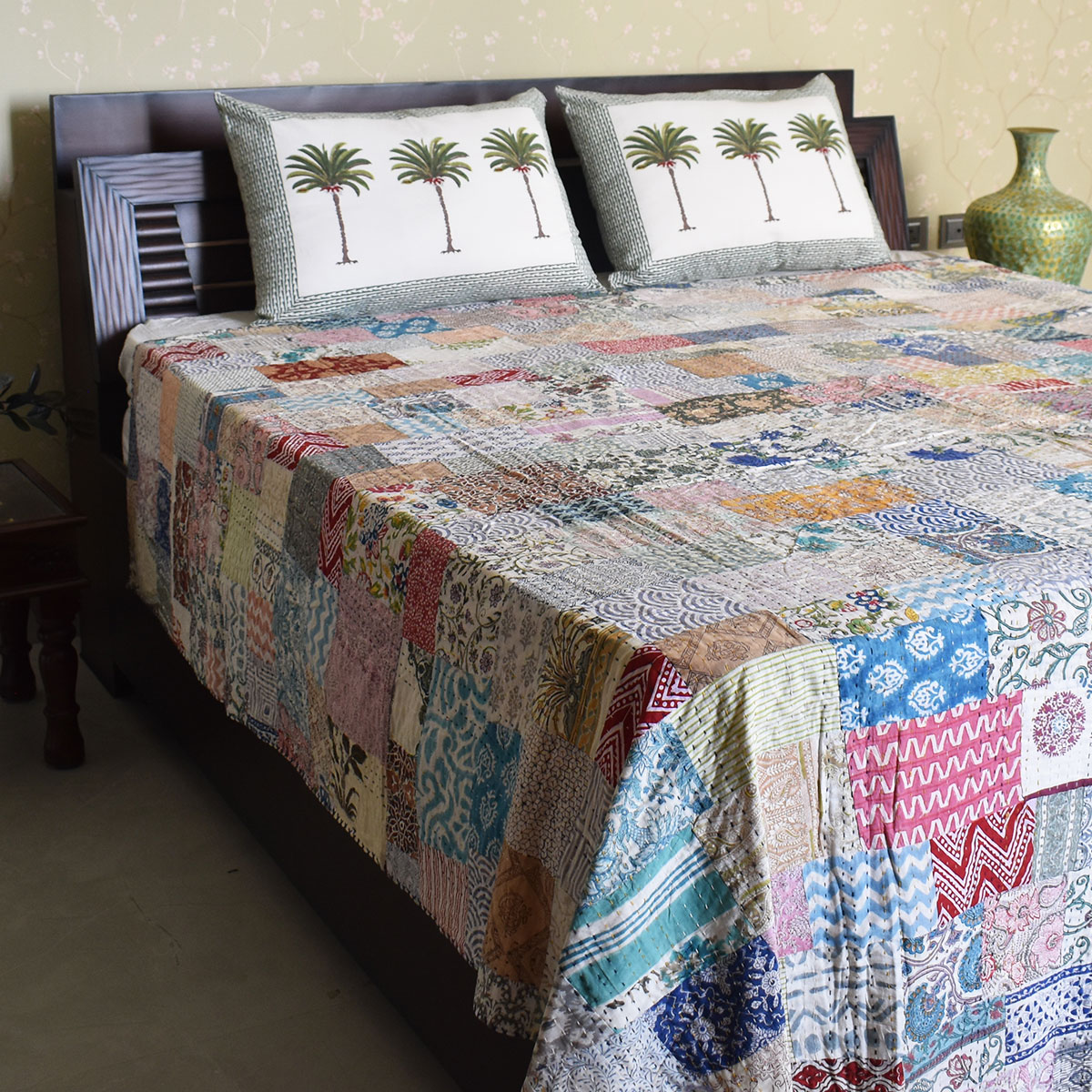 Hand Quilted Kantha Quilt Artisan-Made Elegance by Roopantaran 251116