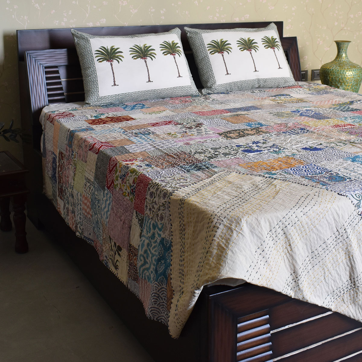 Hand Quilted Kantha Quilt Artisan-Made Elegance by Roopantaran 251116