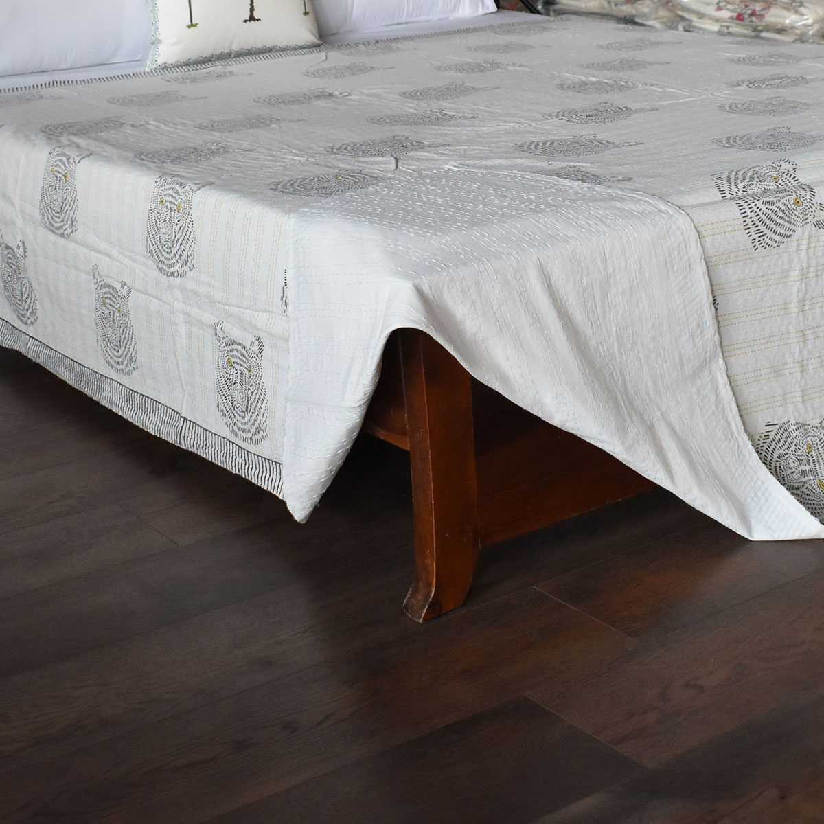 Hand Block Printed Cotton Kantha Queen Size  106385