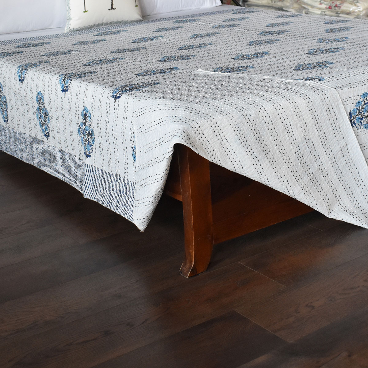 Hand Block Printed Cotton Kantha Queen Size 202535