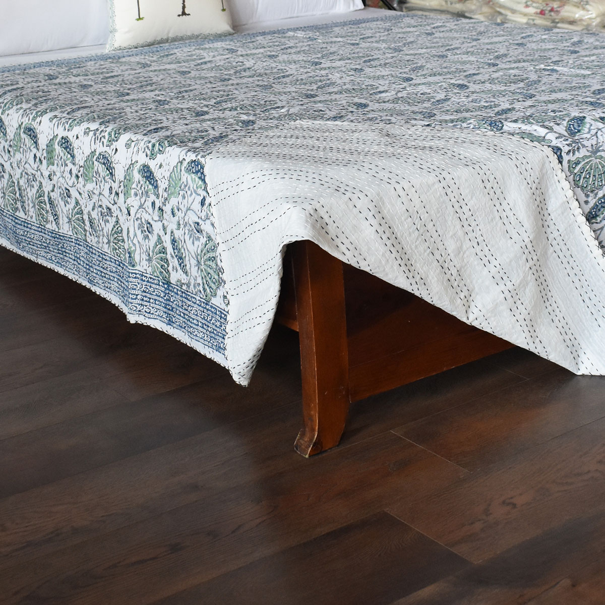 Hand Block Printed Cotton Kantha Queen Size 202536