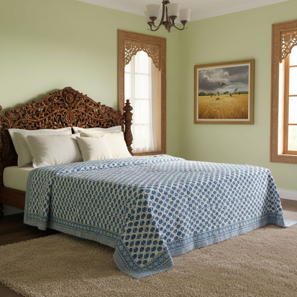 Image of SANGANER Kantha Queen Size | 202554