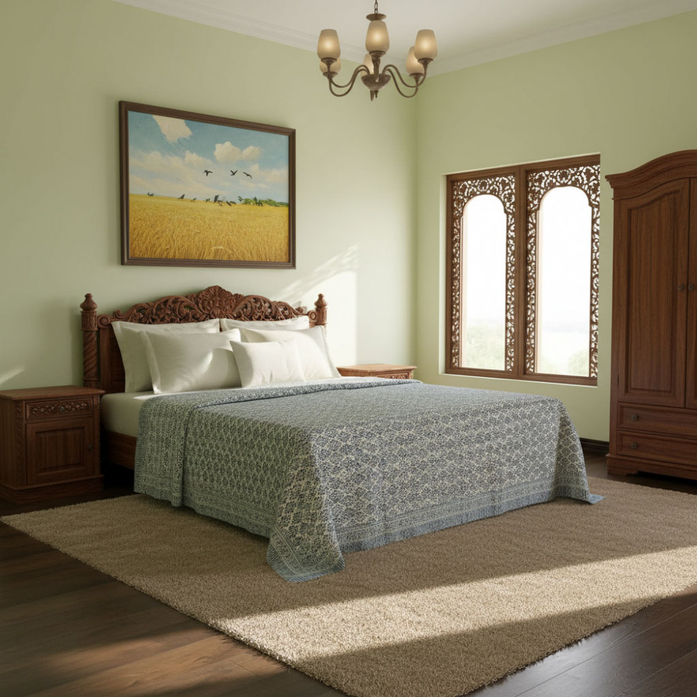 Image of SANGANER Kantha Queen Size | 202556