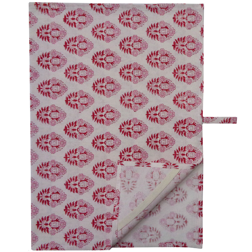 Hand Block Printed Cotton Kitchen Towels 50x70 cms Boota Lolipop 302334