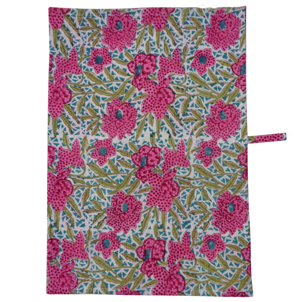 Hand Block Printed Cotton Kitchen Towels 50x70 cms Flower Candy 700787