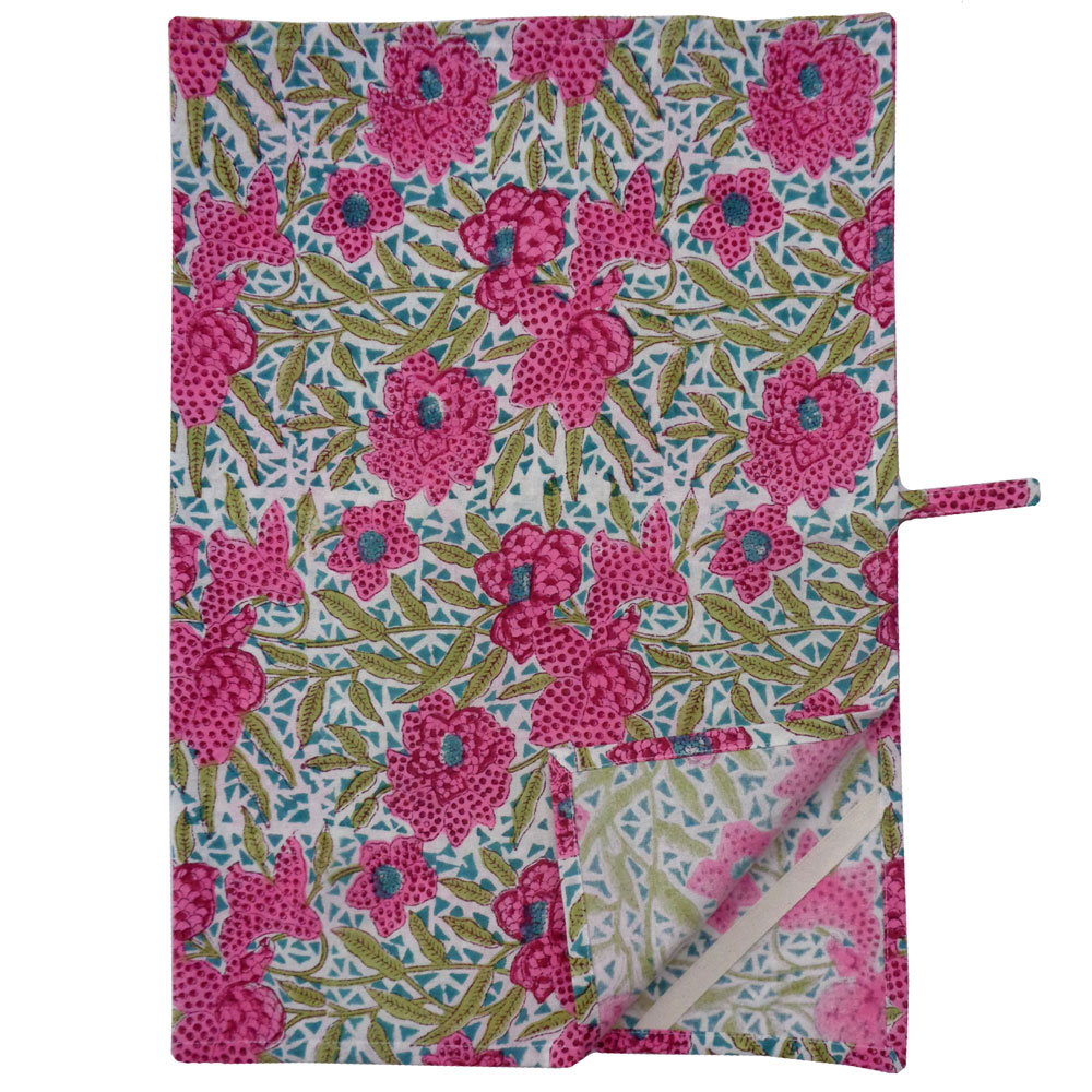 Hand Block Printed Cotton Kitchen Towels 50x70 cms Flower Candy 700787