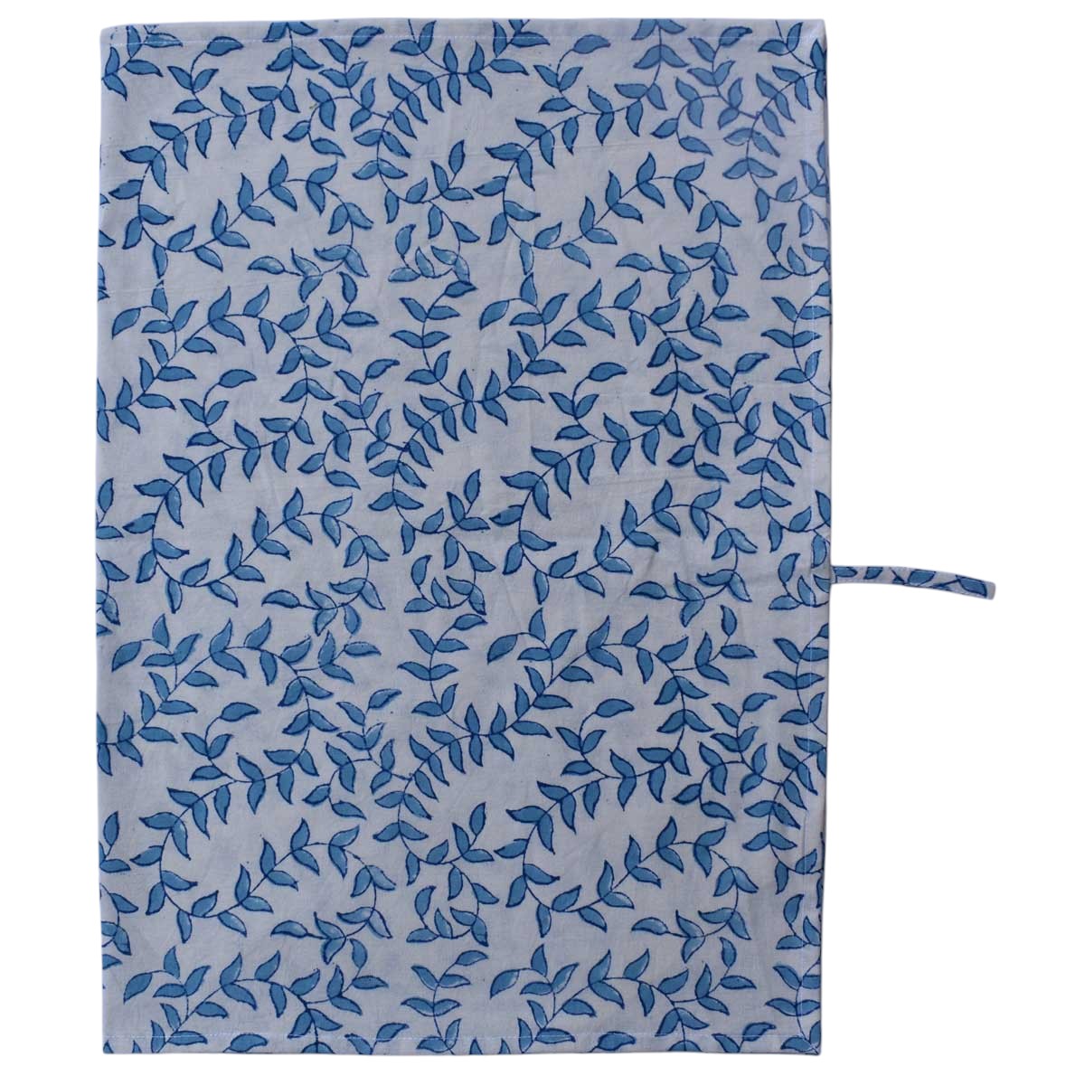 Hand Block Printed Cotton Kitchen Towels 50x70 cms Harmony Blue Open 260417