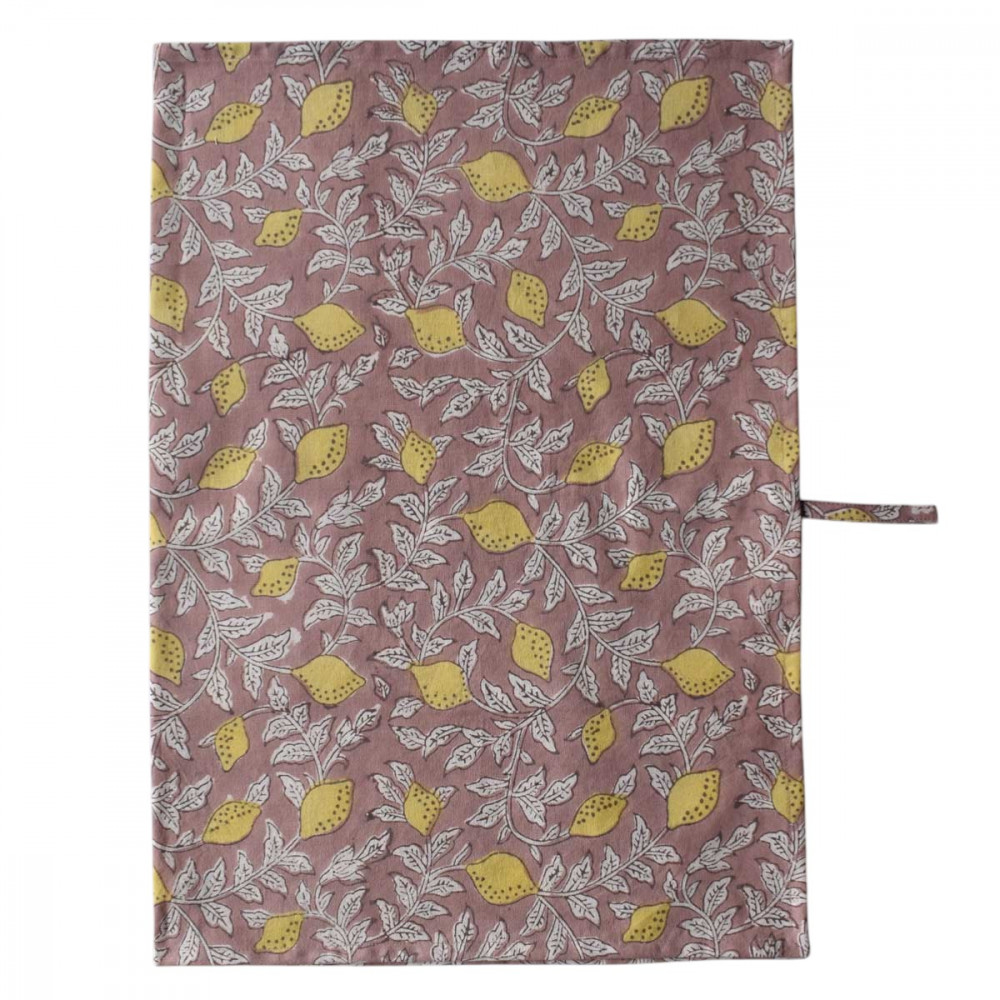 Image of Hand Block Printed Cotton Kitchen Towels 50x70 cms |  Lemon Earth 202404