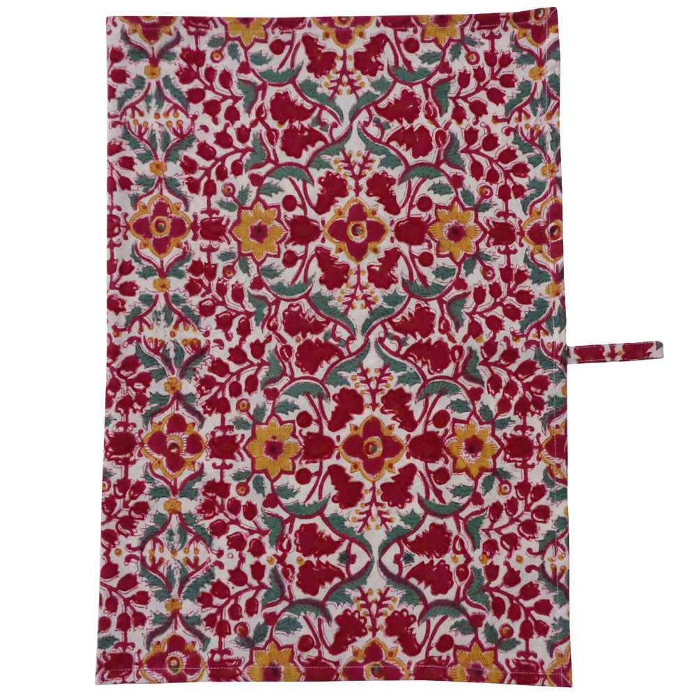Hand Block Printed Cotton Kitchen Towels 50x70 cms Phulwari 702083