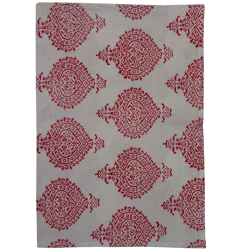Hand Block Printed Cotton Kitchen Towels 50x70 cms Taj Patti Lolipop 502199