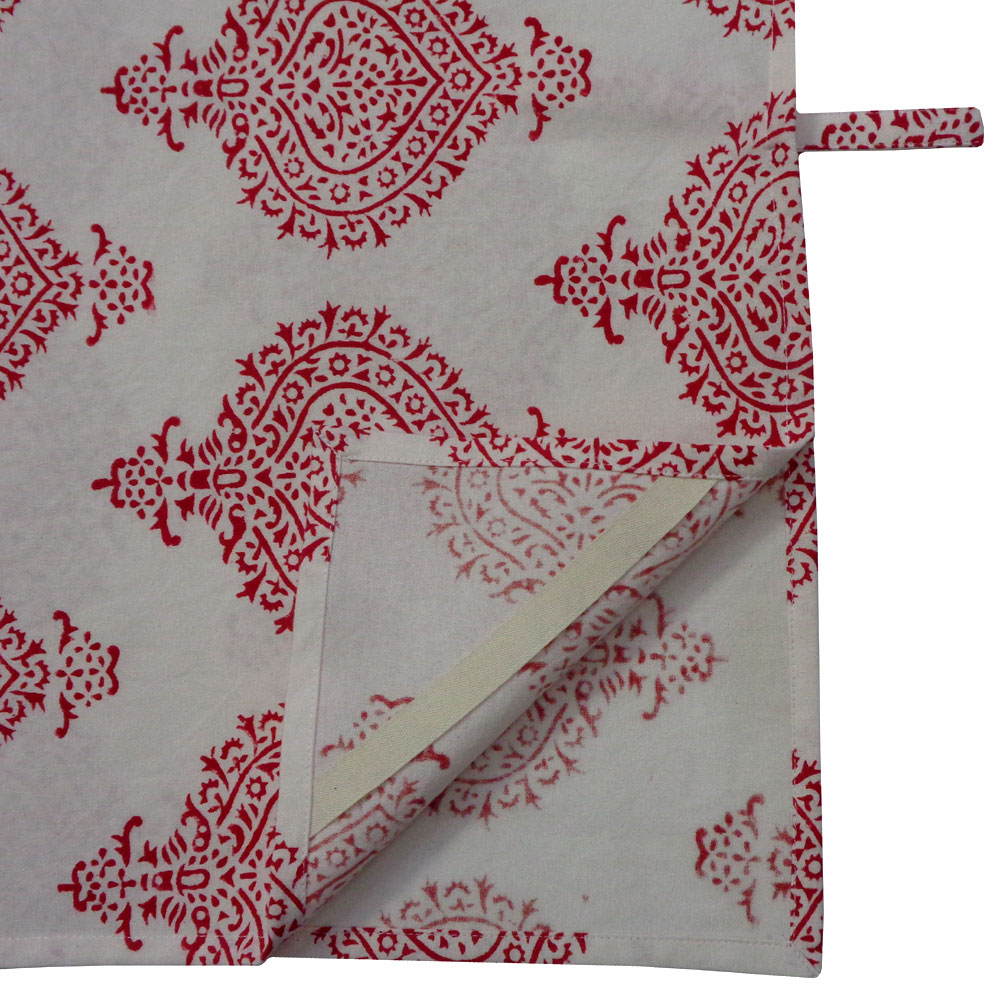 Hand Block Printed Cotton Kitchen Towels 50x70 cms Taj Patti Lolipop 502199