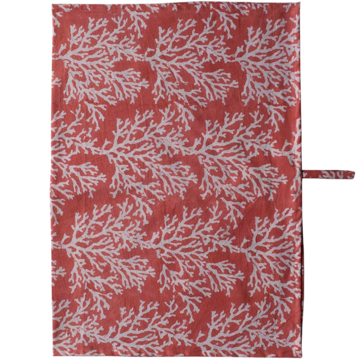 Hand Block Printed Cotton Kitchen Towels 50x70 cms  Coral Jaipur Pink 202528