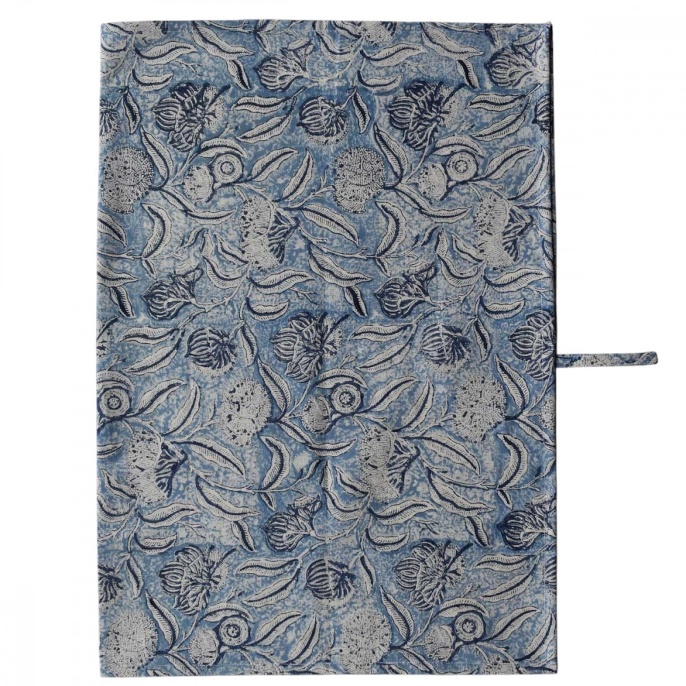 Image of Hand Block Printed Cotton Kitchen Towels 50x70 cms | Meadow Song Blue 202513