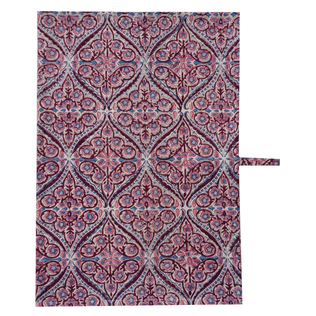 Hand Block Printed Cotton Kitchen Towels 50x70 cms Phool Chokri Grape Wine 104392