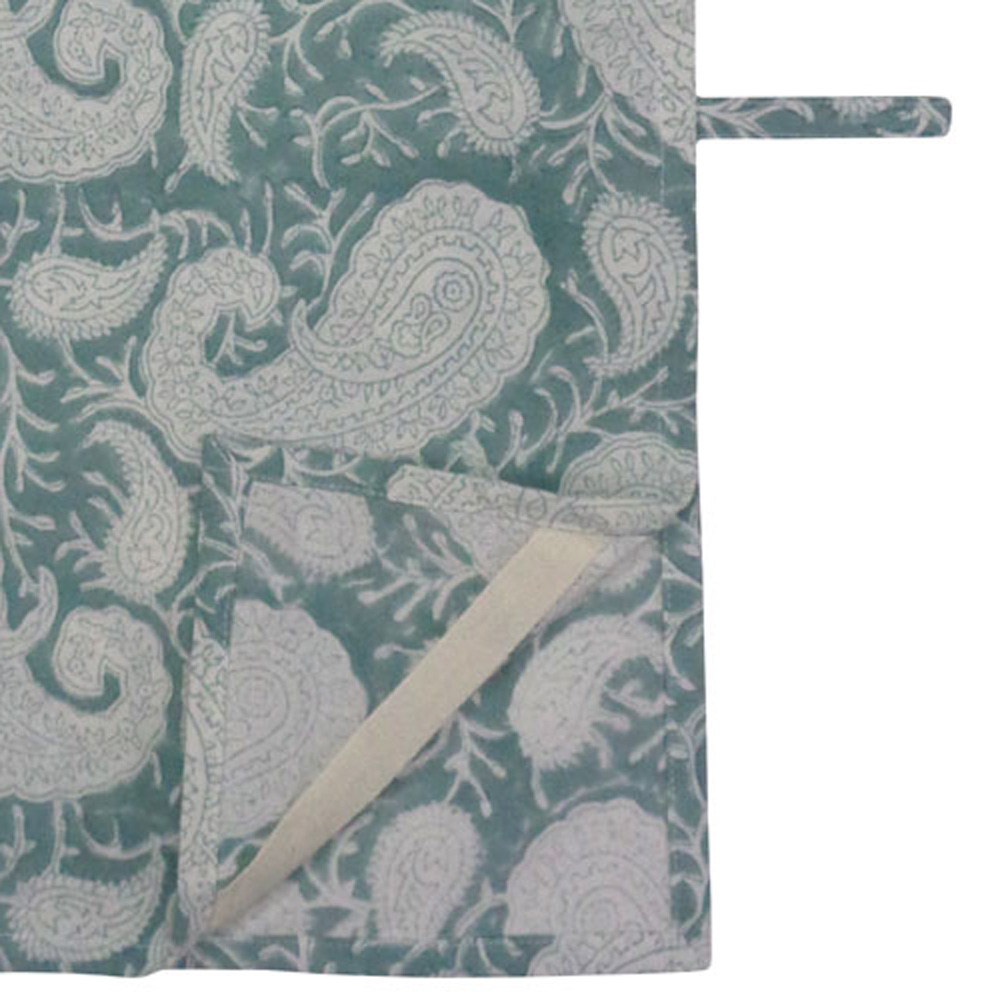 Hand Block Printed Cotton Kitchen Towels 50x70 cms Ambi Mineral Blue Gud 201582