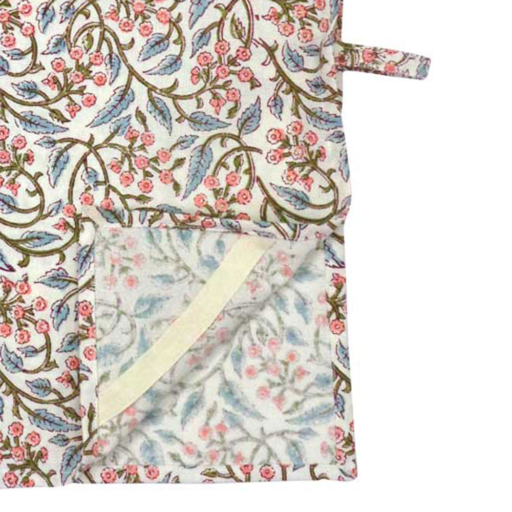 Hand Block Printed Cotton Kitchen Towels 50x70 cms Berry Pink 106128