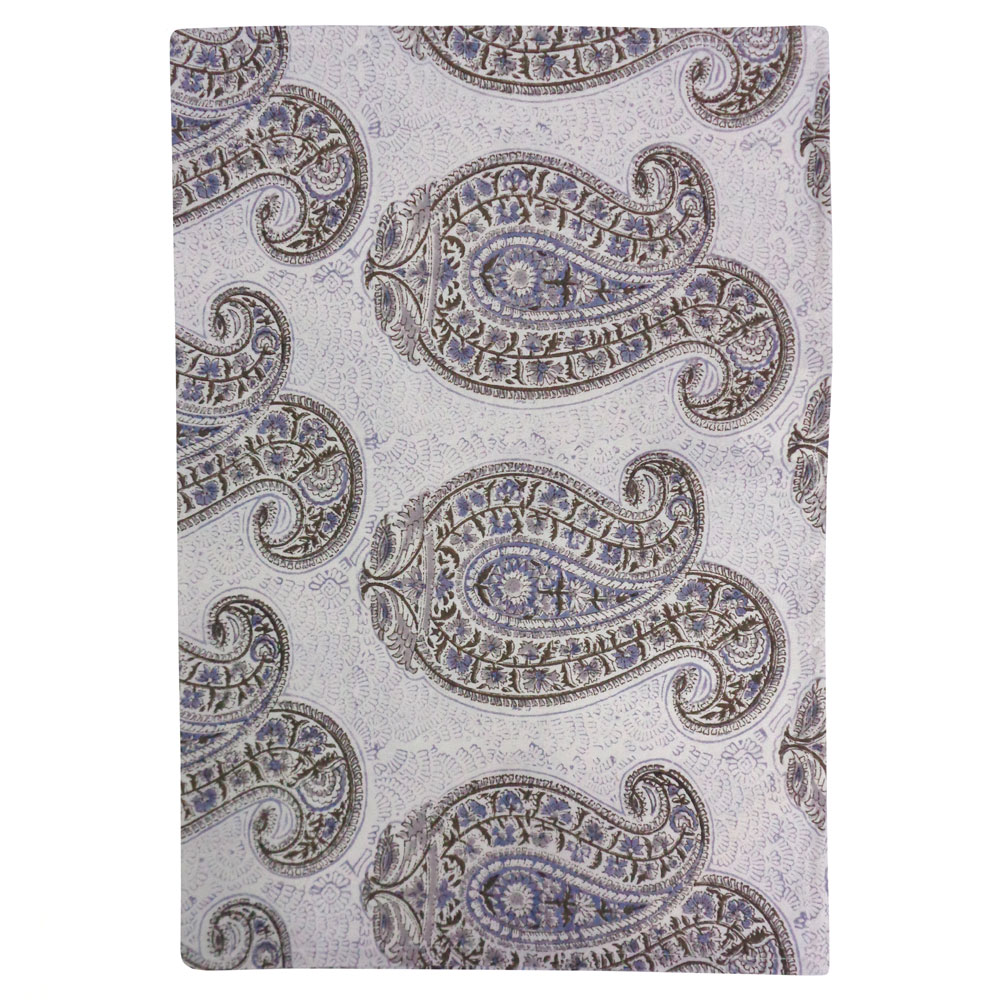 Hand Block Printed Cotton Kitchen Towels 50x70 cms Big Paisley Brown 201296