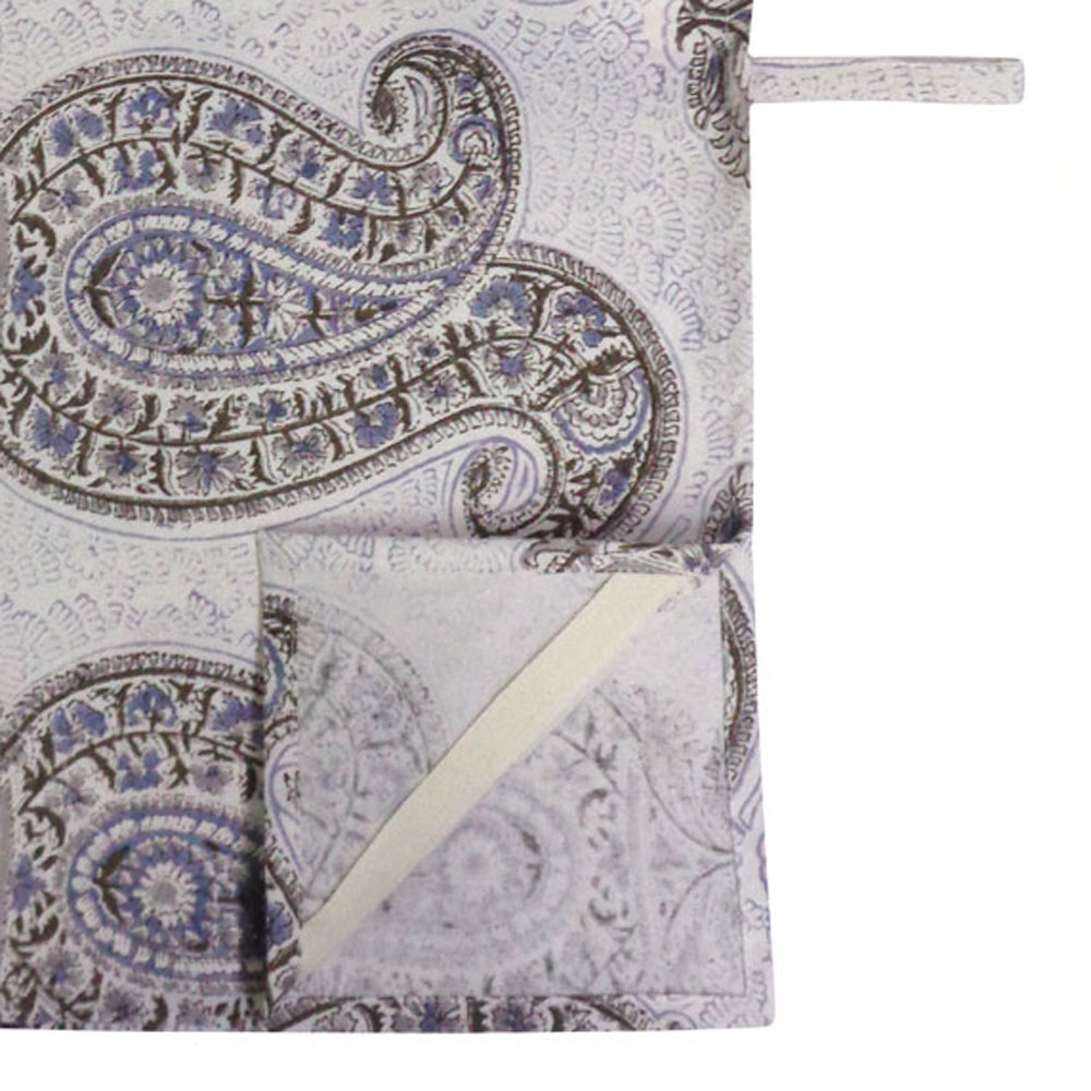 Hand Block Printed Cotton Kitchen Towels 50x70 cms Big Paisley Brown 201296