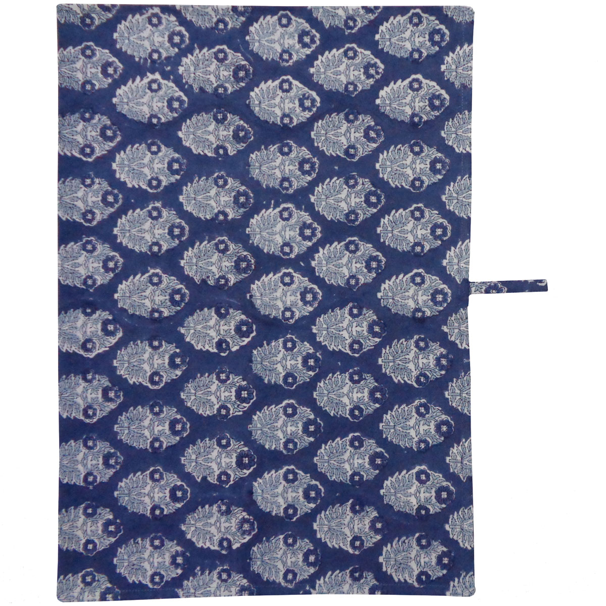 Hand Block Printed Cotton Kitchen Towels 50x70 cms Boota Aster Blue 202504