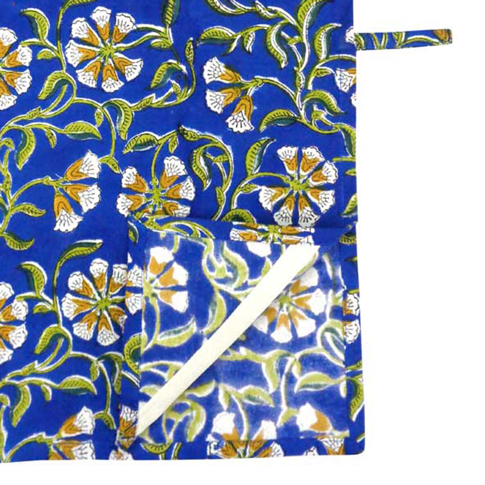 Hand Block Printed Cotton Kitchen Towels 50x70 cms Chakri Blue Gud 102656