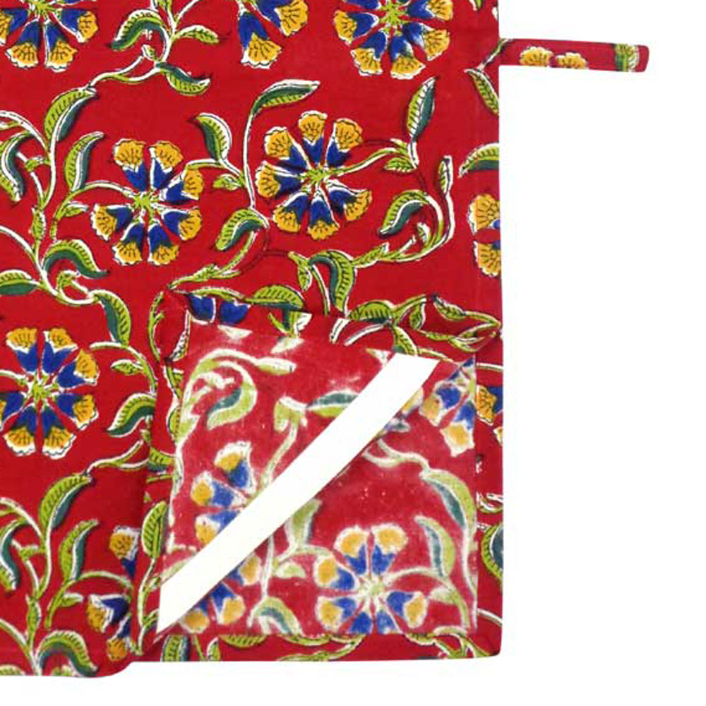 Hand Block Printed Cotton Kitchen Towels 50x70 cms  Chakri Red Gud 101748