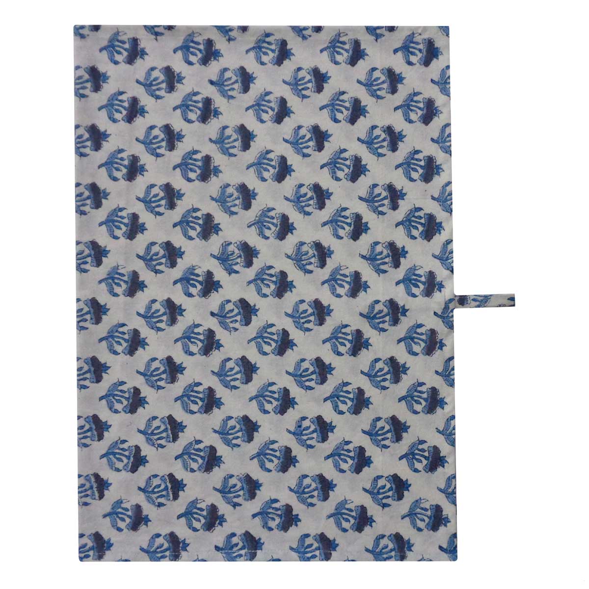 Hand Block Printed Cotton Kitchen Towels 50x70 cms Marigold Teal 230514