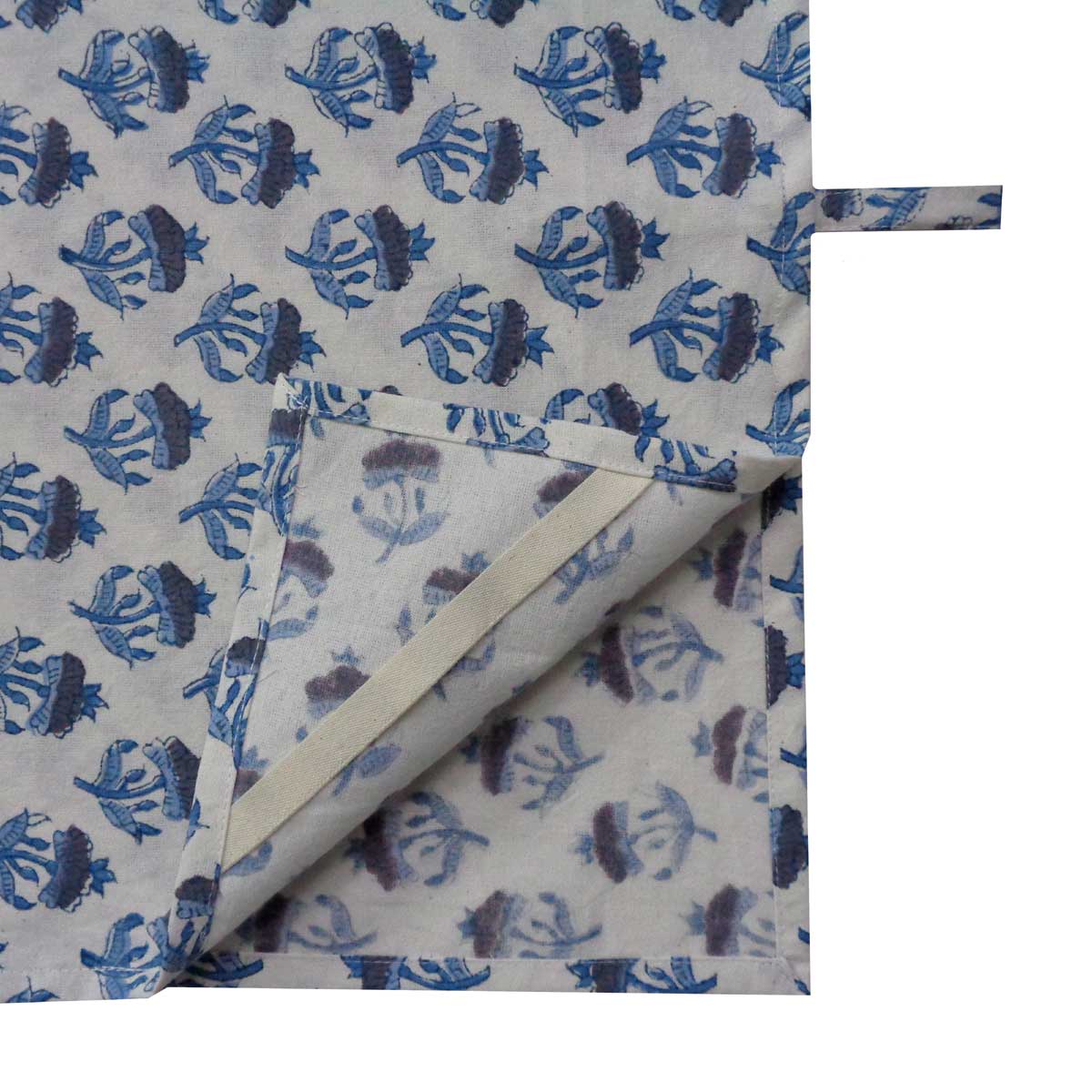 Hand Block Printed Cotton Kitchen Towels 50x70 cms Marigold Teal 230514