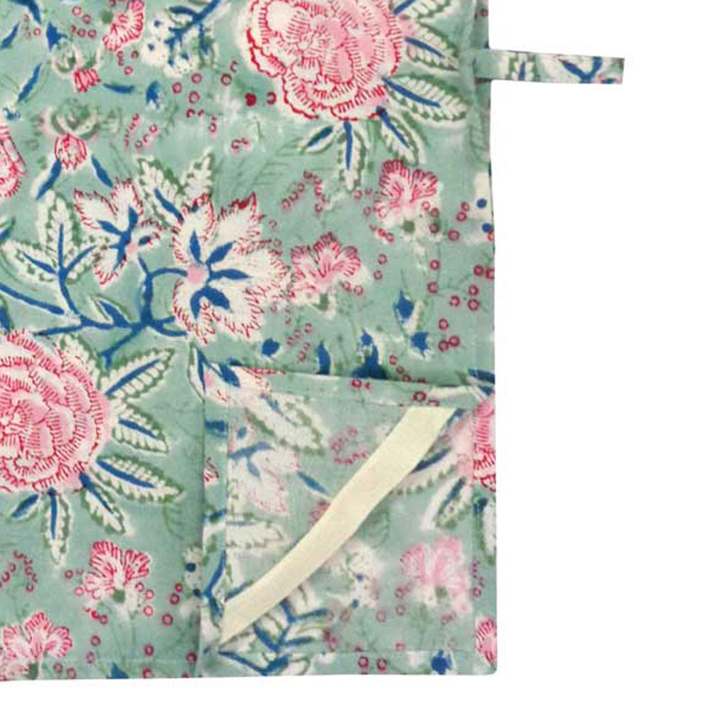 Hand Block Printed Cotton Kitchen Towels 50x70 cms Naya Gulab Gud 101341